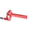 Red Aluminum Alloy Twist Throttle Grip With Cable Compatible For Kawasaki Kx125 Kx250 Klx110 Dirt Bike