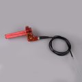 Red Aluminum Alloy Twist Throttle Grip With Cable Compatible For Kawasaki Kx125 Kx250 Klx110 Dirt Bike