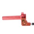 Red Aluminum Alloy Twist Throttle Grip With Cable Compatible For Kawasaki Kx125 Kx250 Klx110 Dirt Bike