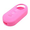 3 Button Car Remote Key Cover Case Protective Replacement Pink Silicone For Fiat 500 Viaggio Ottimo Tipo 
