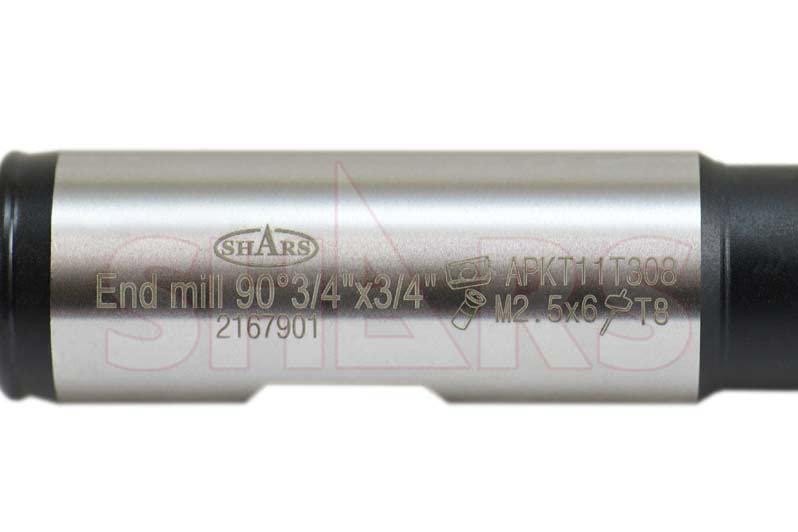 Shars 3 4 90 Degree Square Shoulder Indexable End Mill Withpcs Apkt11t308 Insert 404-2409w 6540 3 P