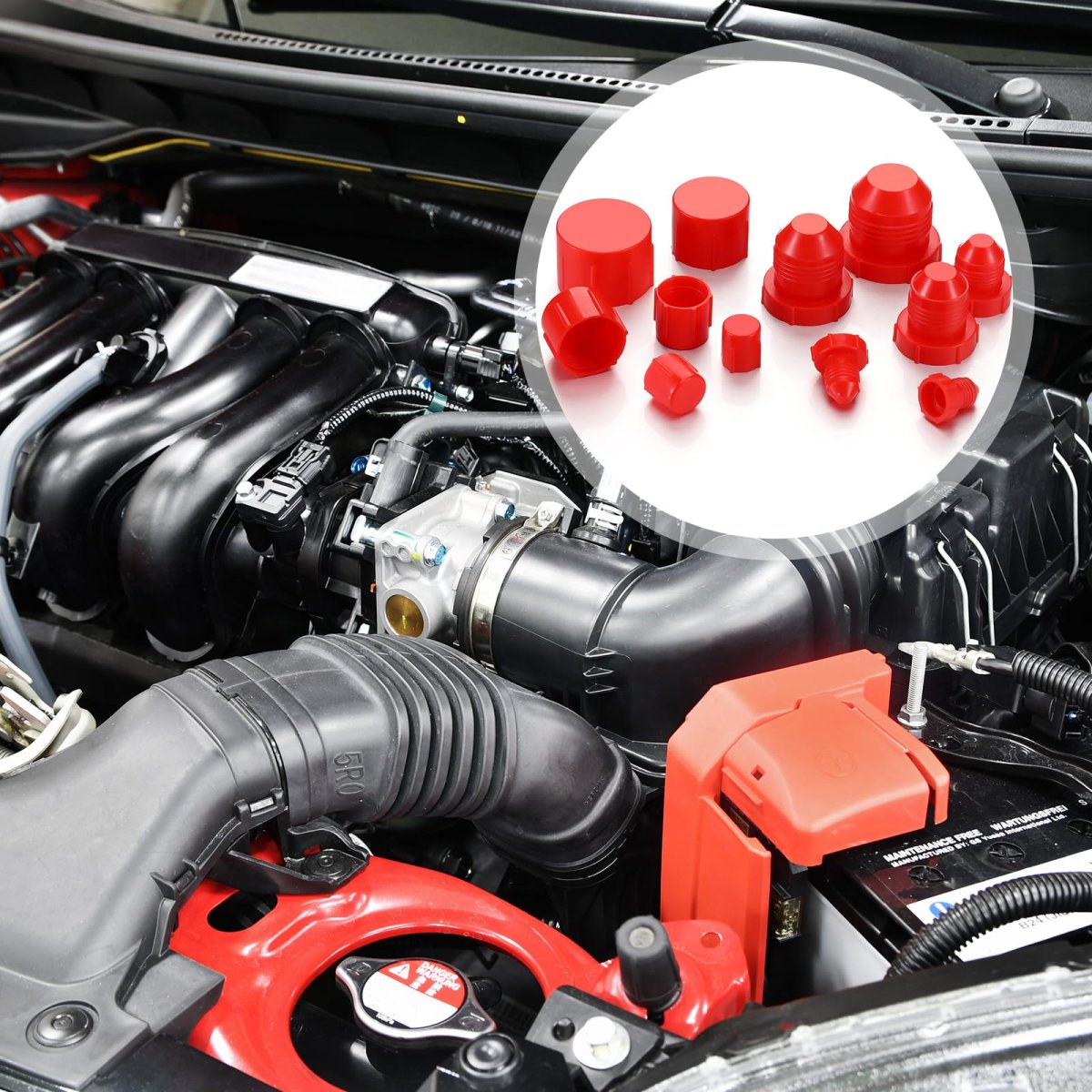 Tallew 144 Pcs Plastic Caps And Plugs Automotive Plug Kit For Servicing Fluid Lines Seals Hoses Blocks Out Dirt Contain