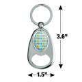 Graphics More Cute Girly Ribbon Bows Set Keychain Chrome Metal Spinning Oval Bottle Opener