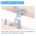 Uxcell 12pcs Removable Corner Brace Metal Butterfly L Brackets Right Angle Support With Screws For Shelves Cabinets Wood