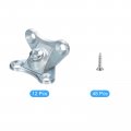 Uxcell 12pcs Removable Corner Brace Metal Butterfly L Brackets Right Angle Support With Screws For Shelves Cabinets Wood