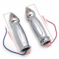 Httmt Trhb107-1 Chrome 1 25mm Hand Grips W Bulb Turn Signals Compatible With Suzuki Marauder Savage Volusia Intruder Boulevard