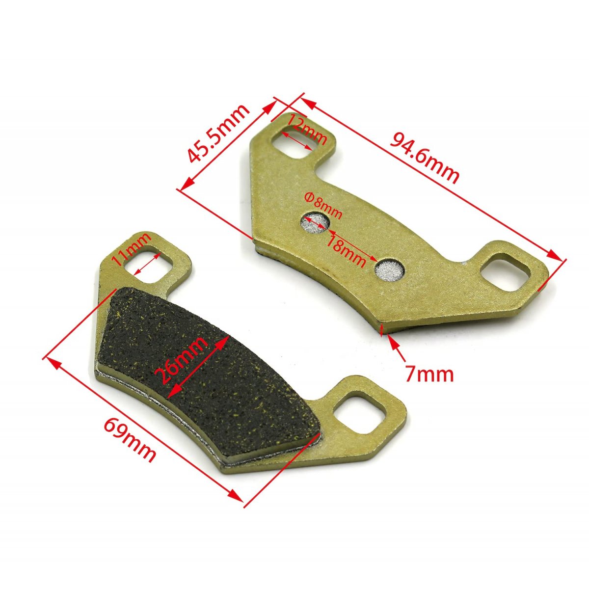 Httmt Disc Brake Pad Set For Arctic Cat Atv 250 2 X 4 Utility 450i Trv 2011