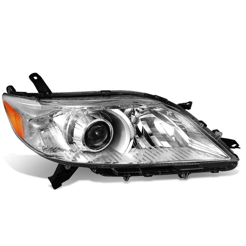 Dna Motoring Oem-hl-0050-r Chrome Amber Factory Style Right Side Projector Headlight Lamp Replacement For 11-20 Sienna