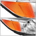 Dna Motoring Oem-hl-0050-r Chrome Amber Factory Style Right Side Projector Headlight Lamp Replacement For 11-20 Sienna