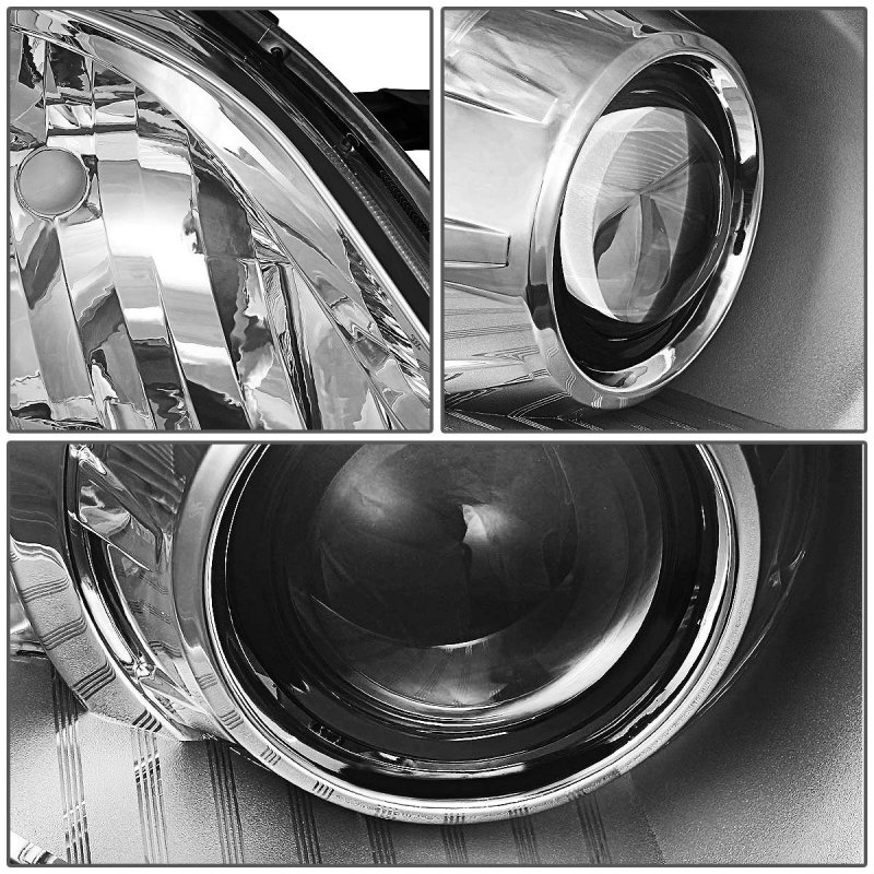 Dna Motoring Oem-hl-0050-r Chrome Amber Factory Style Right Side Projector Headlight Lamp Replacement For 11-20 Sienna