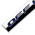 Chrome Finish Metal Emblem Off Road Badge Blue Letter