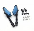 Cnc Black Rear View Side Mirrors Left And Right Cross Style For Motorcycles With 8mm Or 10mm Screw Fits Fz1 Fz6 Gsr600