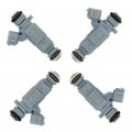 Fuel Injector 4 Pcs Holes Replacement Injectors Engine Part Fit For 01-06 Hyundai Santa Fe 99-04 Sonata 02-05 Xg350 04-06 Kia