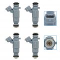 Ocpty Fuel Injector 4 Pcs Holes Replacement Injectors Engine Part Fit For 01-06 Hyundai Santa Fe 99-04 Sonata 02-05 Xg350 04-06