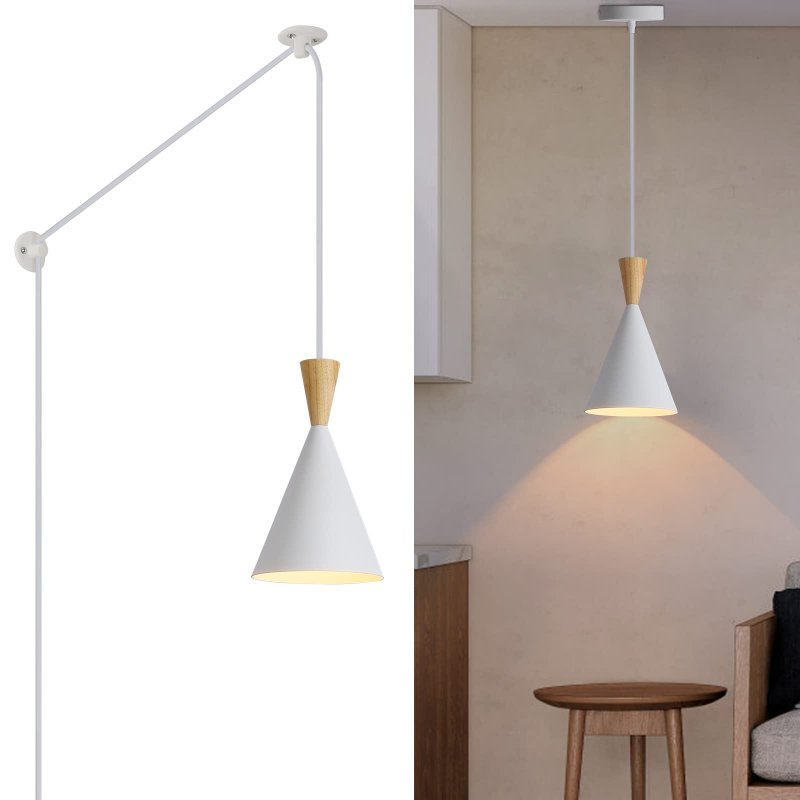 Modern Plug In Pendant Light With Cord Adjustable Chandelier Hanging Lamps That Into Wall Outlet For Kitchen Island Bedroom
