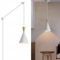 Modern Plug In Pendant Light With Cord Adjustable Chandelier Hanging Lamps That Into Wall Outlet For Kitchen Island Bedroom 