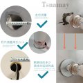 Tsnamay 2 Pcs Wall Split Flange Abs Round Self-adhesive Escutcheon Plate Buckles Design For 1 3 33mm Black