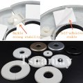 Tsnamay 2 Pcs Wall Split Flange Abs Round Self-adhesive Escutcheon Plate Buckles Design For 1 3 33mm Black