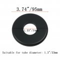 Tsnamay 2 Pcs Wall Split Flange Abs Round Self-adhesive Escutcheon Plate Buckles Design For 1 3 33mm Black