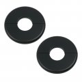 Tsnamay 2 Pcs Wall Split Flange Abs Round Self-adhesive Escutcheon Plate Buckles Design For 1 3 33mm Black