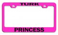 Turk Princess Girly Steel License Plate Frame For Cars Trucks And Suvs Heavy Duty Stainless Tag Holder Universal Fit 12 5 X 6