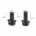 Uxcell M4 X 10mm And 12mm Carbon Steel Phillips Pan Head Machine Screws Bolts Combine With Spring Washer Plain Washers 100pcs