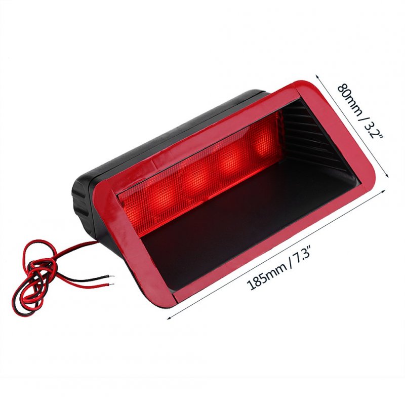 Universal Led Third Brake Light 12v 5led Waterproof Red Trailer For Car Suv Truck Auomotive High Mount 3rd Stop Tail Lamp Rear