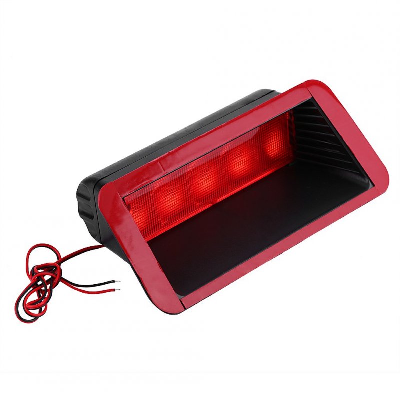 Universal Led Third Brake Light 12v 5led Waterproof Red Trailer For Car Suv Truck Auomotive High Mount 3rd Stop Tail Lamp Rear