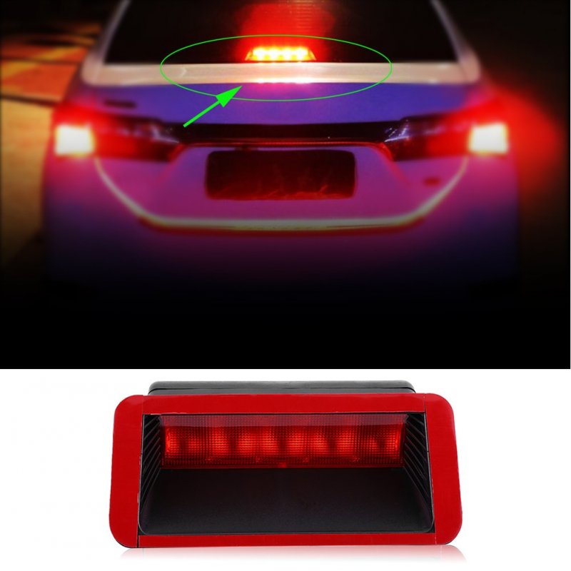 Universal Led Third Brake Light 12v 5led Waterproof Red Trailer For Car Suv Truck Auomotive High Mount 3rd Stop Tail Lamp Rear