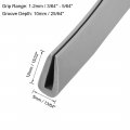 Uxcell Edge Trim Seal Grey Pvc Plastic U Channel Protector Fits 3 64 5 30 Feet Length 15 32 Height