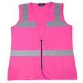Erb Safety 61925 S721 Non Ansi Ladies Fitted Tricot 5x-large Hi-viz Pink 