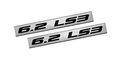 2x Pair Set 6 Ls3 Black On Silver Highly Polished Real Aluminum Emblems Of 2