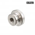 Uxcell Knurled Thumb Nuts 4pcs M6 X D19mm H16mm Carbon Steel Nut With Collar High Head Blind Hole For 3d Printer Parts