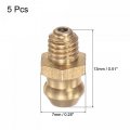 Uxcell Brass Straight Grease Fitting M5 X 0 8mm Thread Hydraulic Accessories 5pcs