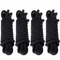 4 Pack Nylon Boat Dock Lines 1 2 In X 25 Ft Double Braided Mooring Ropes With 12 Pre Spliced Eyelet 968 Lbs Working Load Limit 