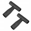 Shovel T Grip Handle 35mm Inner Diameter Pvc For Digging Raking Tool Black 2pcs 