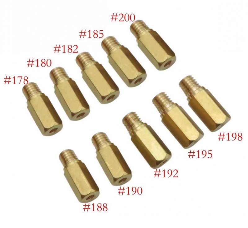 Nghtmre 10x Main Jet For Keihin Carb Pwk Yfz450 Trx450 178 180 182 185 188 190 192 195 198 200 Size Same As 99101-357
