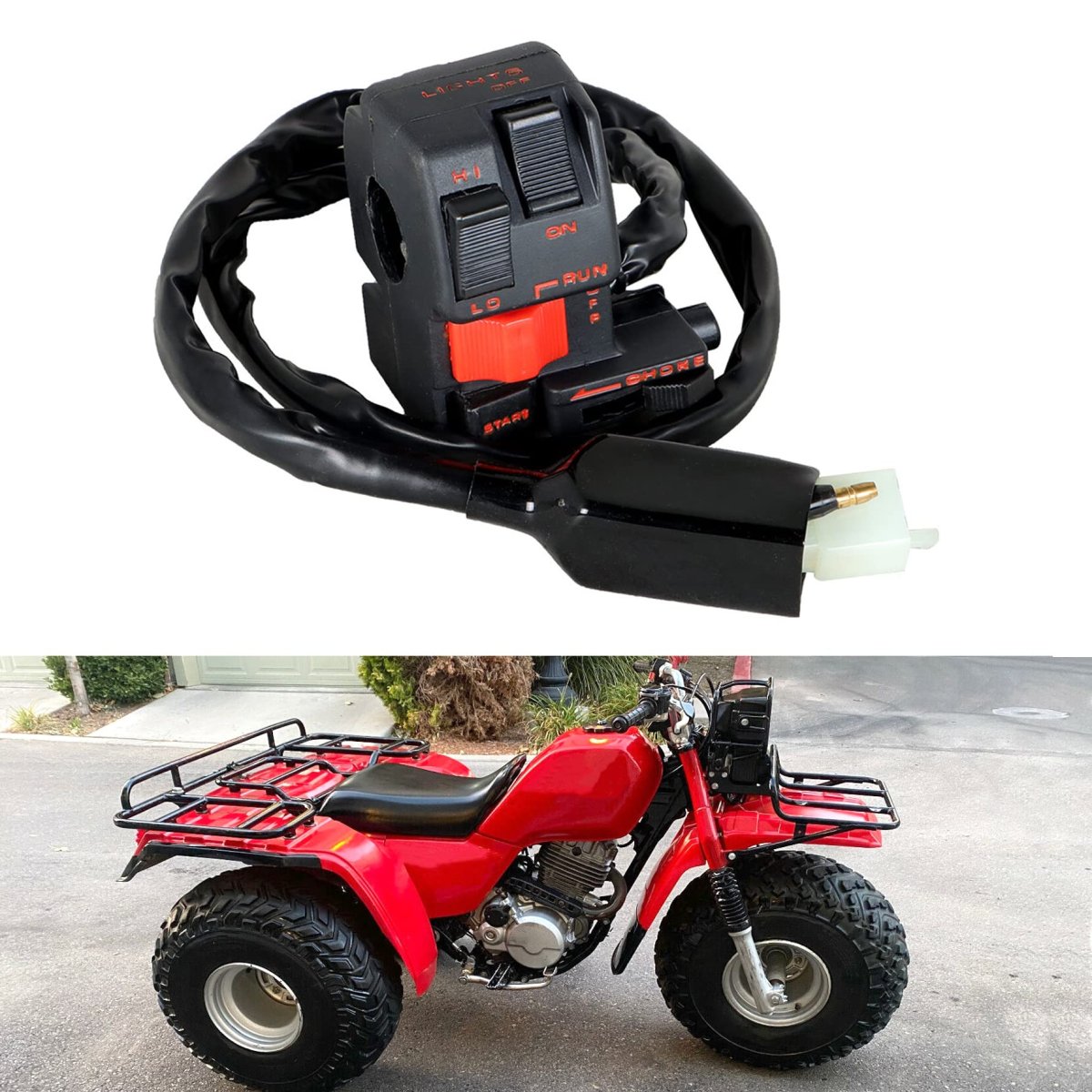 Handlebar Switch Start Kill Stop Headlight Replacement For Atv Atc250es Big Red 250 1985-1987