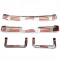 4pcs Chrome Platinum Front Bumper Hood Overlay Grille Grill Cover Trim Compatible With Ford F250 F350 Super Duty 2011-2016
