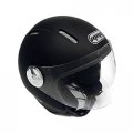 Motorcycle Scooter Pilot Open Face Helmet Dot Matte Finish Black Large 