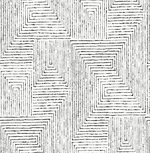 Scott Living Sls3975 Ink Peel Stick Wallpaper Black