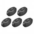 Uxcell Inline Cord Switch Ac250v 6a 125v 10a On-off On Control Feed-through Black Rocker For Bedroom Table Lamp Desk Light 5pcs
