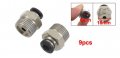 Uxcell 9 Pcs 3 8 Pt Male Thread 6mm Push In Joint Pneumatic Connector Quick Fittings