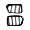 Glossy Black Euro Front Upper Kidney Grilles Grille Grill For 98 99 00 01 Bmw E46 320i 323i 325i 328i 330i 4dr Sendan