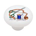 Sewing Time Decorative High Gloss Ceramic Drawer Knob 
