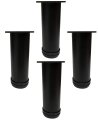 Tablelegsonline 6 Tall Metal Furniture Legs Set Of Four Flat Black 