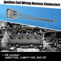 X Autohaux 4pcs Ignition Coil Connectors Plug Wiring Harness Pigtail 3 Wire Female For Nissan Altima Sentra Infiniti Suzuki
