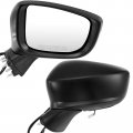 Ocpty Black Driver Side And Passenger View Mirror Textured With Power Adjustment Manual Folding Turn Signal Compatible For