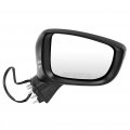 Black Driver Side And Passenger View Mirror Textured With Power Adjustment Manual Folding Turn Signal Compatible For 2016-2018