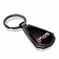Ipick Image Made Black Dome Shinning Dark Gunmetal Metal Teardrop Key Chain With Logo For Ford F-150 Fx4 Off Road